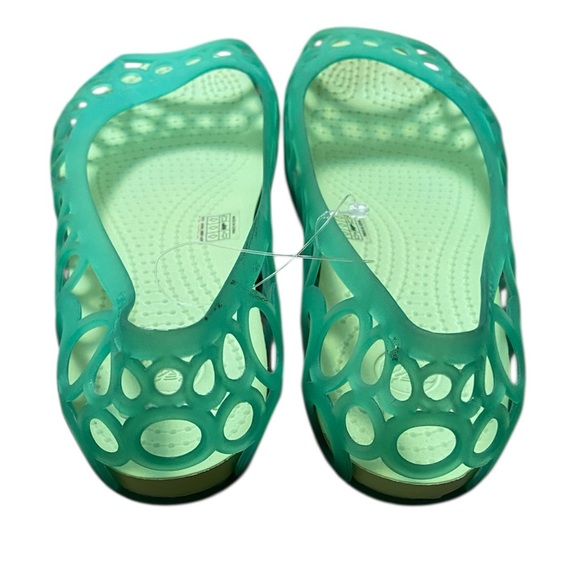 Crocs Adrina Peep Toe Slip On Light Green Women's Size 8 - Picture 4 of 7